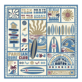 Parisian Surf Club Silk scarf 90