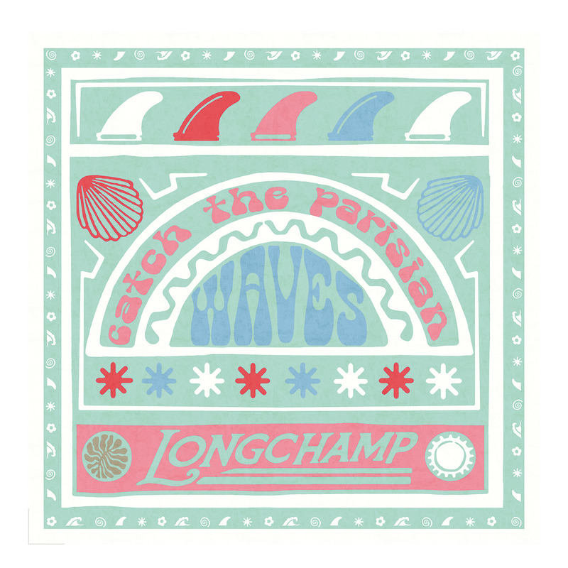 Catch The Parisian Wave Silk scarf 50