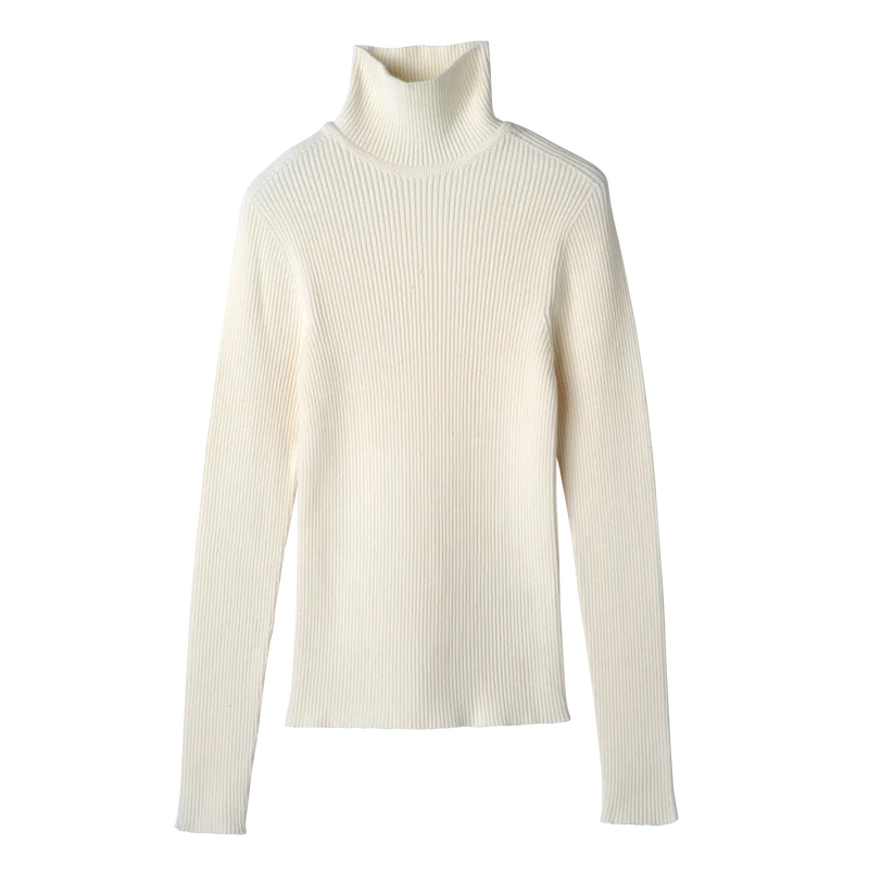 High collar fitted jumper