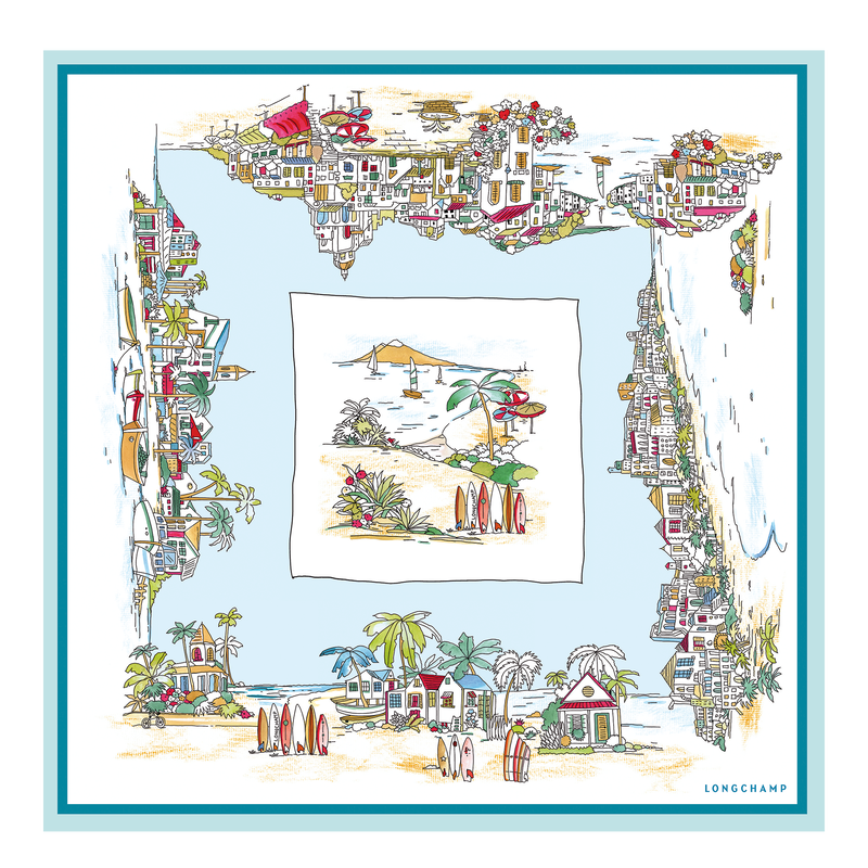 Vivement l'Eté Silk scarf 70